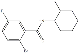 2-bromo-5-fluoro-N-(2-methylcyclohexyl)benzamide Struktur