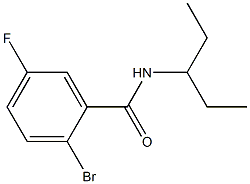 2-bromo-N-(1-ethylpropyl)-5-fluorobenzamide Struktur