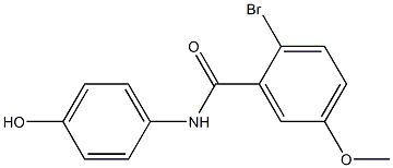 2-bromo-N-(4-hydroxyphenyl)-5-methoxybenzamide Struktur