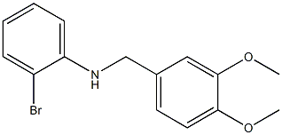 2-bromo-N-[(3,4-dimethoxyphenyl)methyl]aniline Struktur