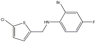 2-bromo-N-[(5-chlorothiophen-2-yl)methyl]-4-fluoroaniline Struktur