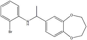 2-bromo-N-[1-(3,4-dihydro-2H-1,5-benzodioxepin-7-yl)ethyl]aniline Struktur