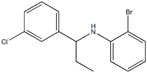 2-bromo-N-[1-(3-chlorophenyl)propyl]aniline Struktur