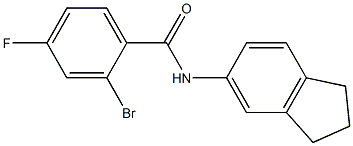 2-bromo-N-2,3-dihydro-1H-inden-5-yl-4-fluorobenzamide Struktur