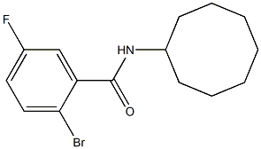 2-bromo-N-cyclooctyl-5-fluorobenzamide Struktur