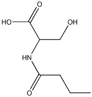 2-butanamido-3-hydroxypropanoic acid Struktur