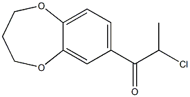 2-chloro-1-(3,4-dihydro-2H-1,5-benzodioxepin-7-yl)propan-1-one Struktur