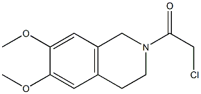 2-chloro-1-(6,7-dimethoxy-1,2,3,4-tetrahydroisoquinolin-2-yl)ethan-1-one Struktur