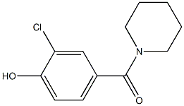 2-chloro-4-(piperidin-1-ylcarbonyl)phenol Struktur