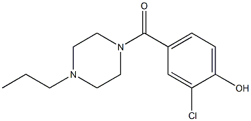 2-chloro-4-[(4-propylpiperazin-1-yl)carbonyl]phenol Struktur