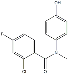 2-chloro-4-fluoro-N-(4-hydroxyphenyl)-N-methylbenzamide Struktur