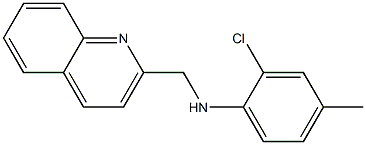 2-chloro-4-methyl-N-(quinolin-2-ylmethyl)aniline Struktur