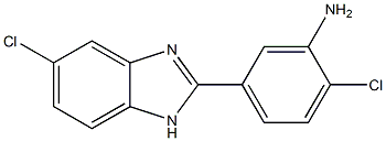 2-chloro-5-(5-chloro-1H-1,3-benzodiazol-2-yl)aniline Struktur