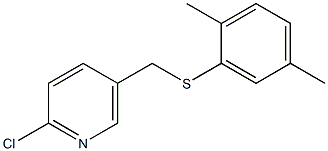 2-chloro-5-{[(2,5-dimethylphenyl)sulfanyl]methyl}pyridine Struktur