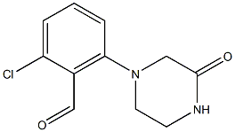 2-chloro-6-(3-oxopiperazin-1-yl)benzaldehyde Struktur