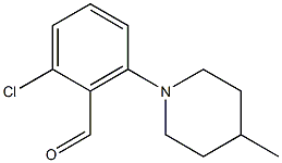 2-chloro-6-(4-methylpiperidin-1-yl)benzaldehyde Struktur