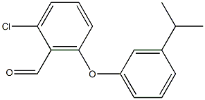 2-chloro-6-[3-(propan-2-yl)phenoxy]benzaldehyde Struktur