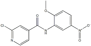 2-chloro-N-(2-methoxy-5-nitrophenyl)pyridine-4-carboxamide Struktur