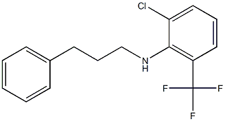 2-chloro-N-(3-phenylpropyl)-6-(trifluoromethyl)aniline Struktur