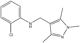 2-chloro-N-[(1,3,5-trimethyl-1H-pyrazol-4-yl)methyl]aniline Struktur