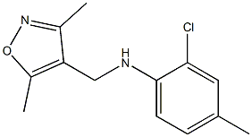 2-chloro-N-[(3,5-dimethyl-1,2-oxazol-4-yl)methyl]-4-methylaniline Struktur