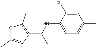 2-chloro-N-[1-(2,5-dimethylfuran-3-yl)ethyl]-4-methylaniline Struktur