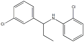 2-chloro-N-[1-(3-chlorophenyl)propyl]aniline Struktur