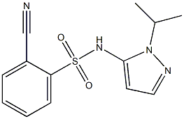 2-cyano-N-(1-isopropyl-1H-pyrazol-5-yl)benzenesulfonamide Struktur