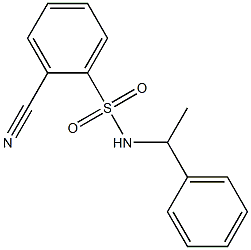 2-cyano-N-(1-phenylethyl)benzenesulfonamide Struktur