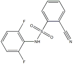 2-cyano-N-(2,6-difluorophenyl)benzene-1-sulfonamide Struktur