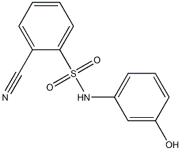 2-cyano-N-(3-hydroxyphenyl)benzene-1-sulfonamide Struktur