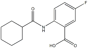 2-cyclohexaneamido-5-fluorobenzoic acid Struktur