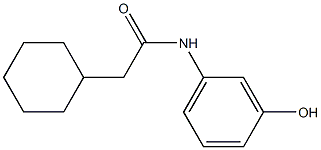 2-cyclohexyl-N-(3-hydroxyphenyl)acetamide Struktur