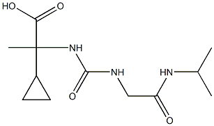 2-cyclopropyl-2-[({[2-(isopropylamino)-2-oxoethyl]amino}carbonyl)amino]propanoic acid Struktur