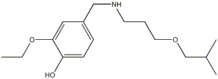 2-ethoxy-4-({[3-(2-methylpropoxy)propyl]amino}methyl)phenol Struktur