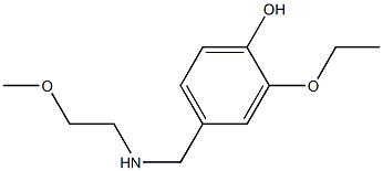 2-ethoxy-4-{[(2-methoxyethyl)amino]methyl}phenol Struktur