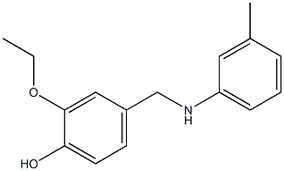 2-ethoxy-4-{[(3-methylphenyl)amino]methyl}phenol Struktur