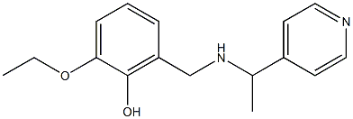 2-ethoxy-6-({[1-(pyridin-4-yl)ethyl]amino}methyl)phenol Struktur