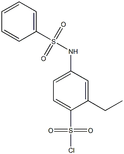 2-ethyl-4-[(phenylsulfonyl)amino]benzenesulfonyl chloride Struktur