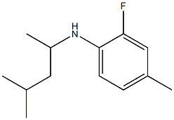 2-fluoro-4-methyl-N-(4-methylpentan-2-yl)aniline Struktur