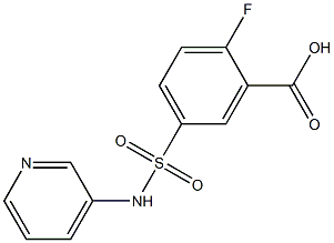 2-fluoro-5-(pyridin-3-ylsulfamoyl)benzoic acid Struktur