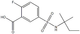 2-fluoro-5-[(2-methylbutan-2-yl)sulfamoyl]benzoic acid Struktur