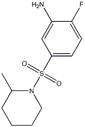 2-fluoro-5-[(2-methylpiperidine-1-)sulfonyl]aniline Struktur