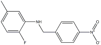 2-fluoro-5-methyl-N-[(4-nitrophenyl)methyl]aniline Struktur