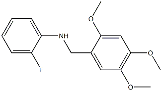 2-fluoro-N-[(2,4,5-trimethoxyphenyl)methyl]aniline Struktur