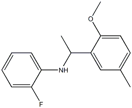 2-fluoro-N-[1-(2-methoxy-5-methylphenyl)ethyl]aniline Struktur