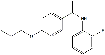 2-fluoro-N-[1-(4-propoxyphenyl)ethyl]aniline Struktur