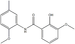 2-hydroxy-3-methoxy-N-(2-methoxy-5-methylphenyl)benzamide Struktur