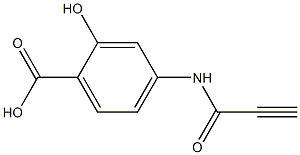 2-hydroxy-4-(propioloylamino)benzoic acid Struktur