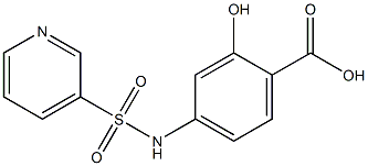 2-hydroxy-4-[(pyridin-3-ylsulfonyl)amino]benzoic acid Struktur